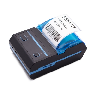 2인치 모바일 열전사 라벨 영수증 POS 지폐 휴대용 블루투스 프린터
